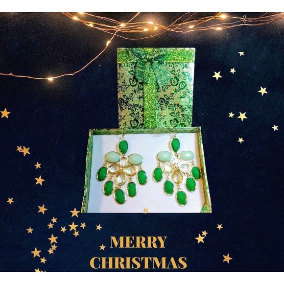 Simulated Peridot Earrings - Picture 4 of 4